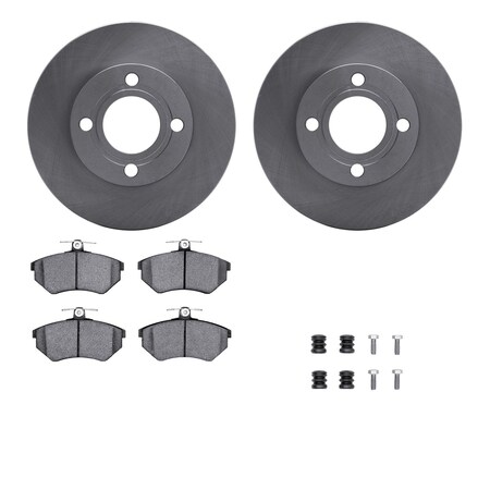 6312-73037, Rotors With 3000 Series Ceramic Brake Pads Includes Hardware